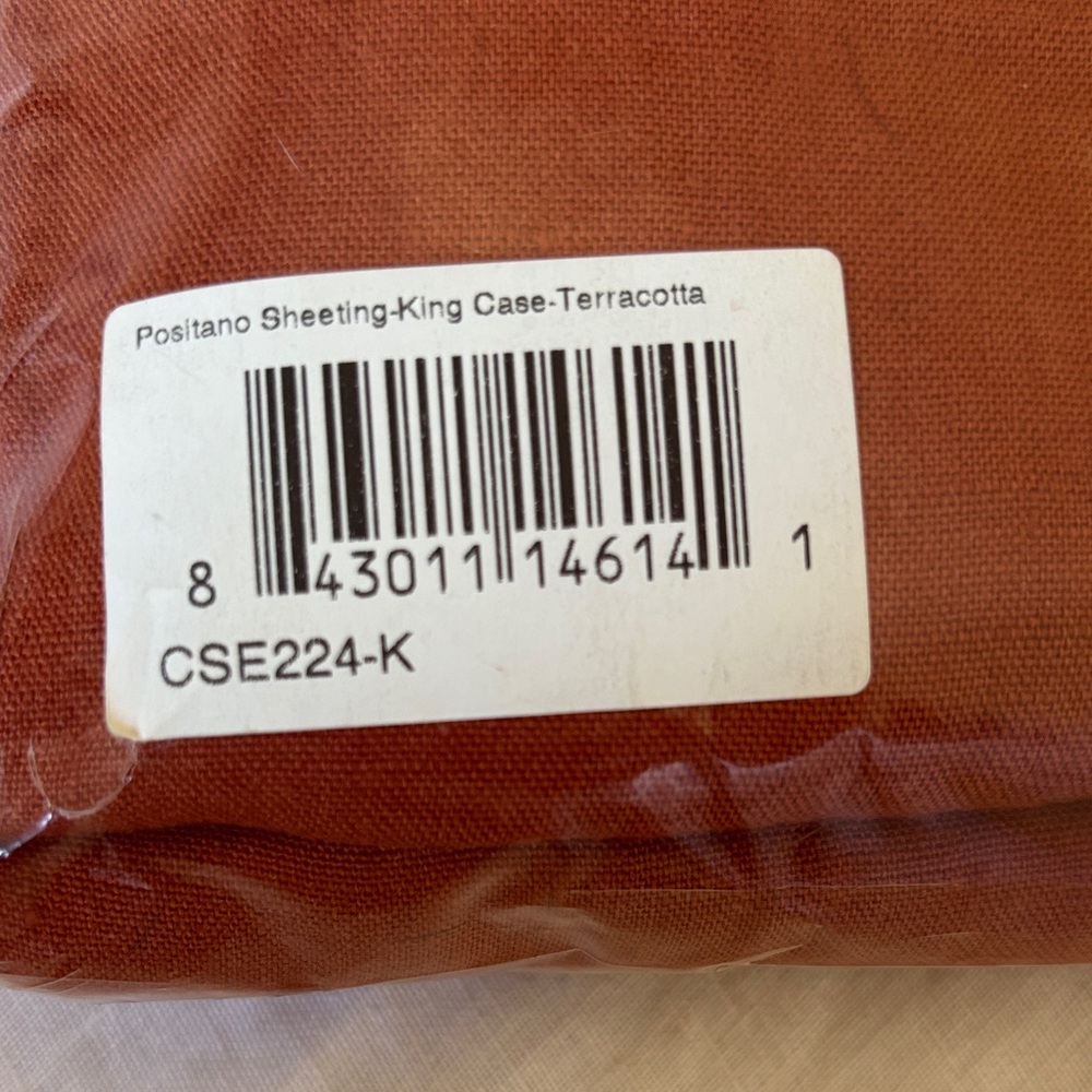 Serena & Lily Terracotta king size pillow cases